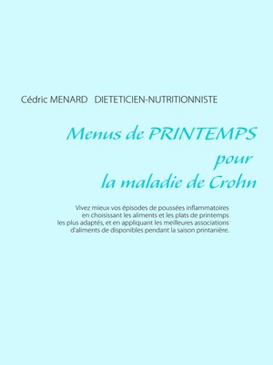 cover image of Menus de printemps pour la maladie de Crohn